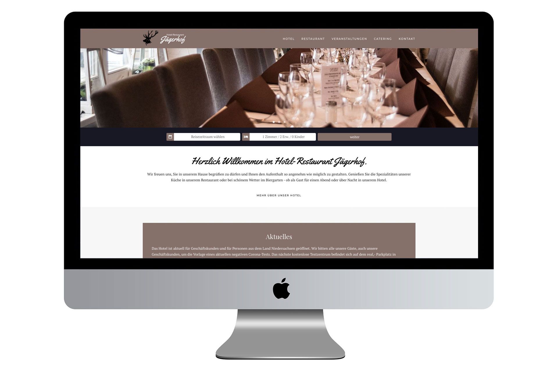 Webdesign für Hotel Jägerhof Braunschweig