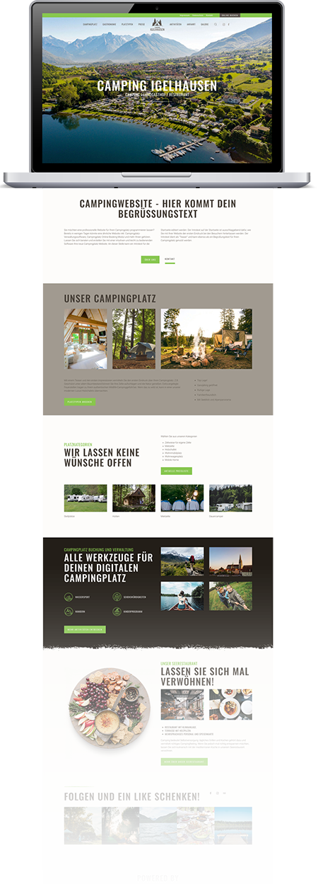 Camping Website Design Demo